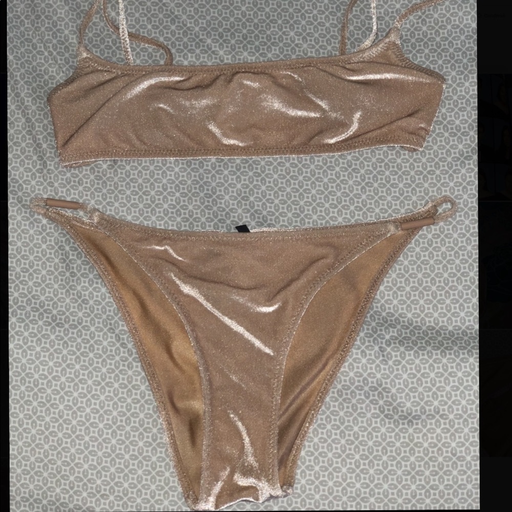RAINE Nude velvet 2 piece bikini